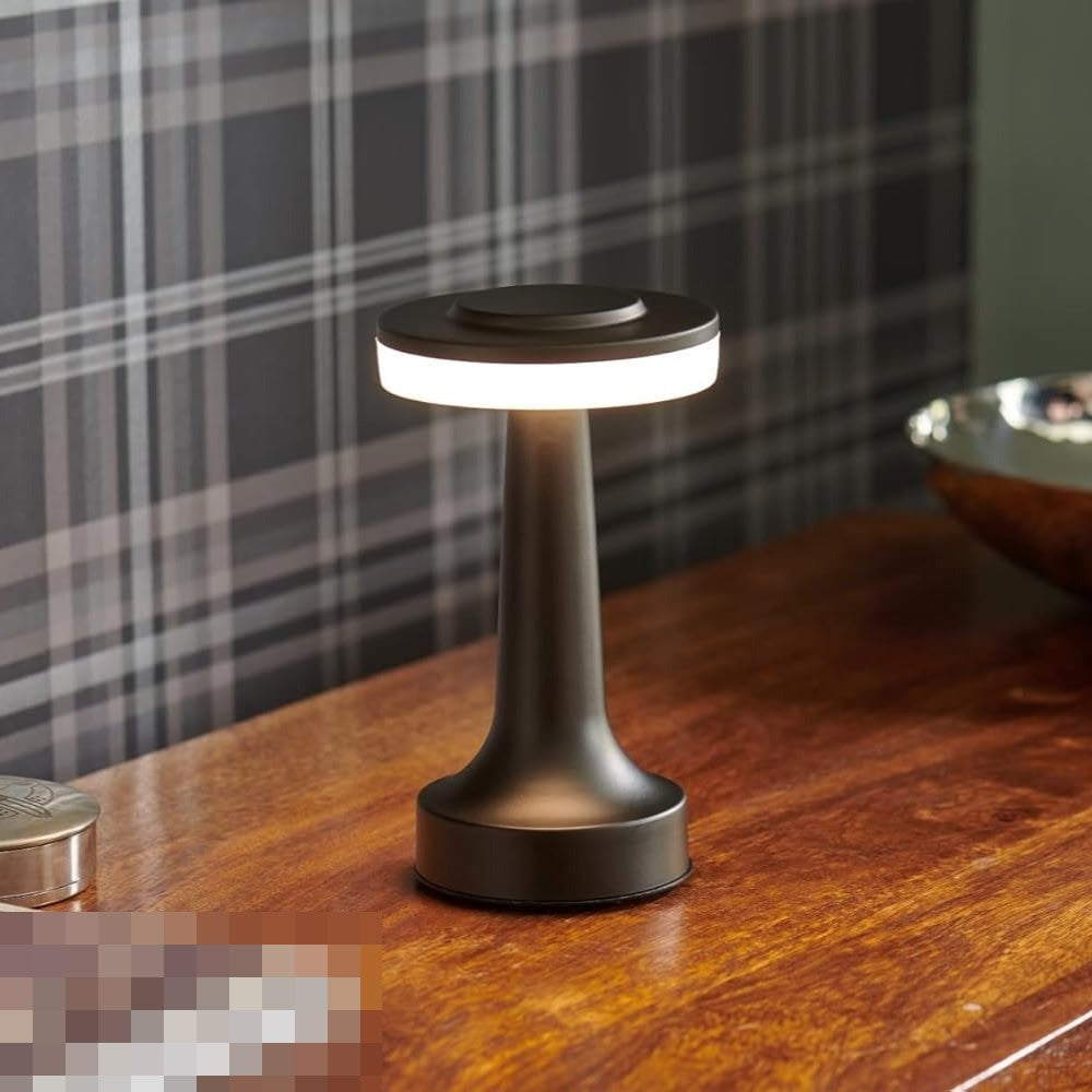 Cordless Table Lamp Rechargeable LED Retro Metal Mushroom Lamp Dimmable with Adjustable Colour Temperature for Restaurant | Dining Table and Bedside