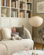 Rice Paper Floor Lamp With Tripod Stand