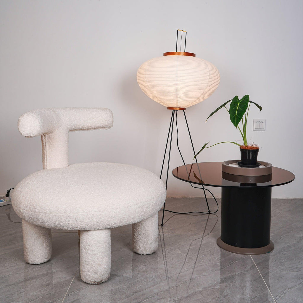 Rice Paper Floor Lamp With Tripod Stand