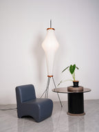 Rice Paper Floor Lamp With Tripod Stand