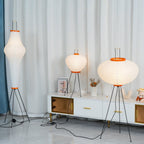 Rice Paper Floor Lamp With Tripod Stand