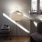 Rice Paper Floor Lamp With Tripod Stand