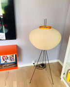 Rice Paper Floor Lamp With Tripod Stand