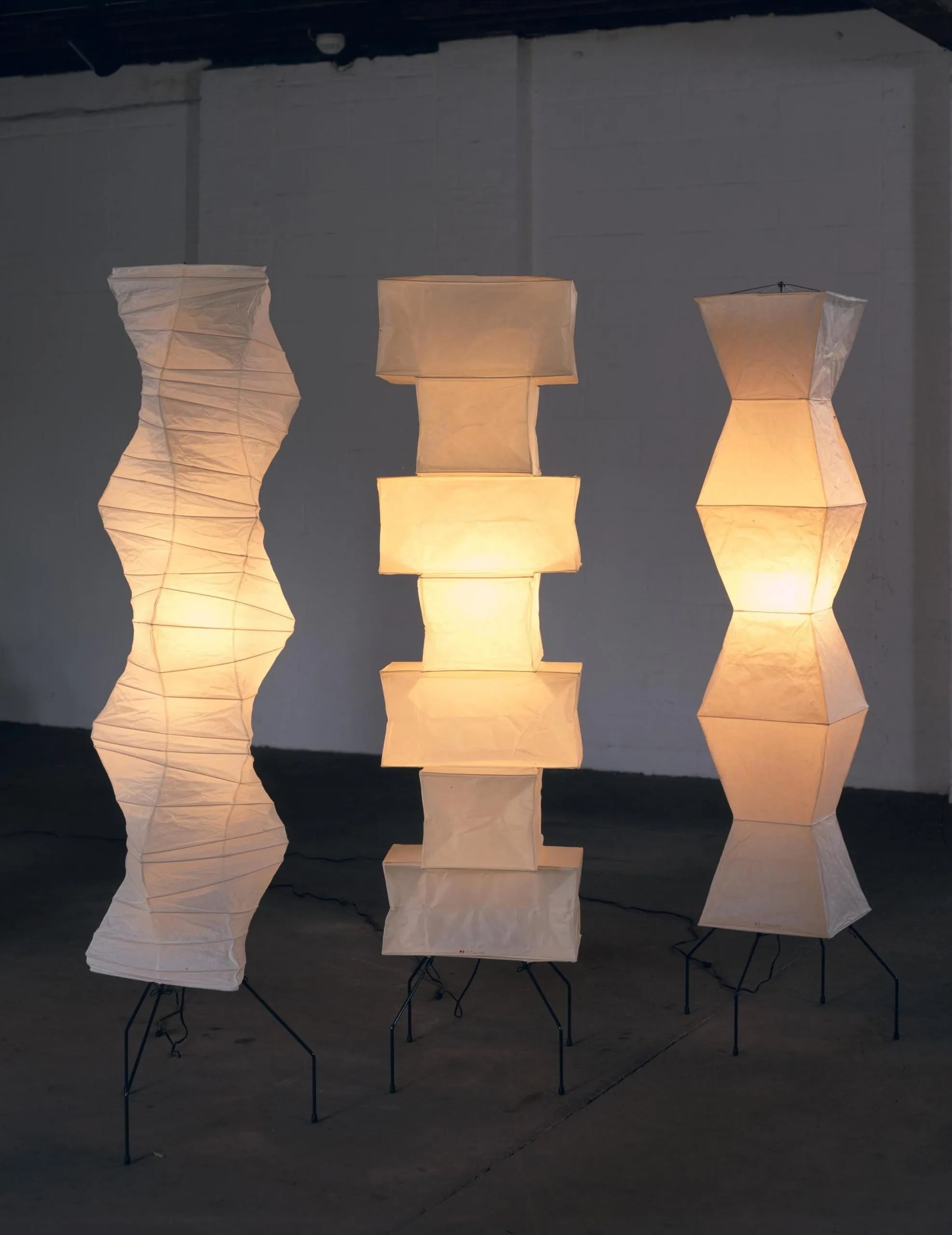 Rice Paper Floor Lamp With Tripod Stand