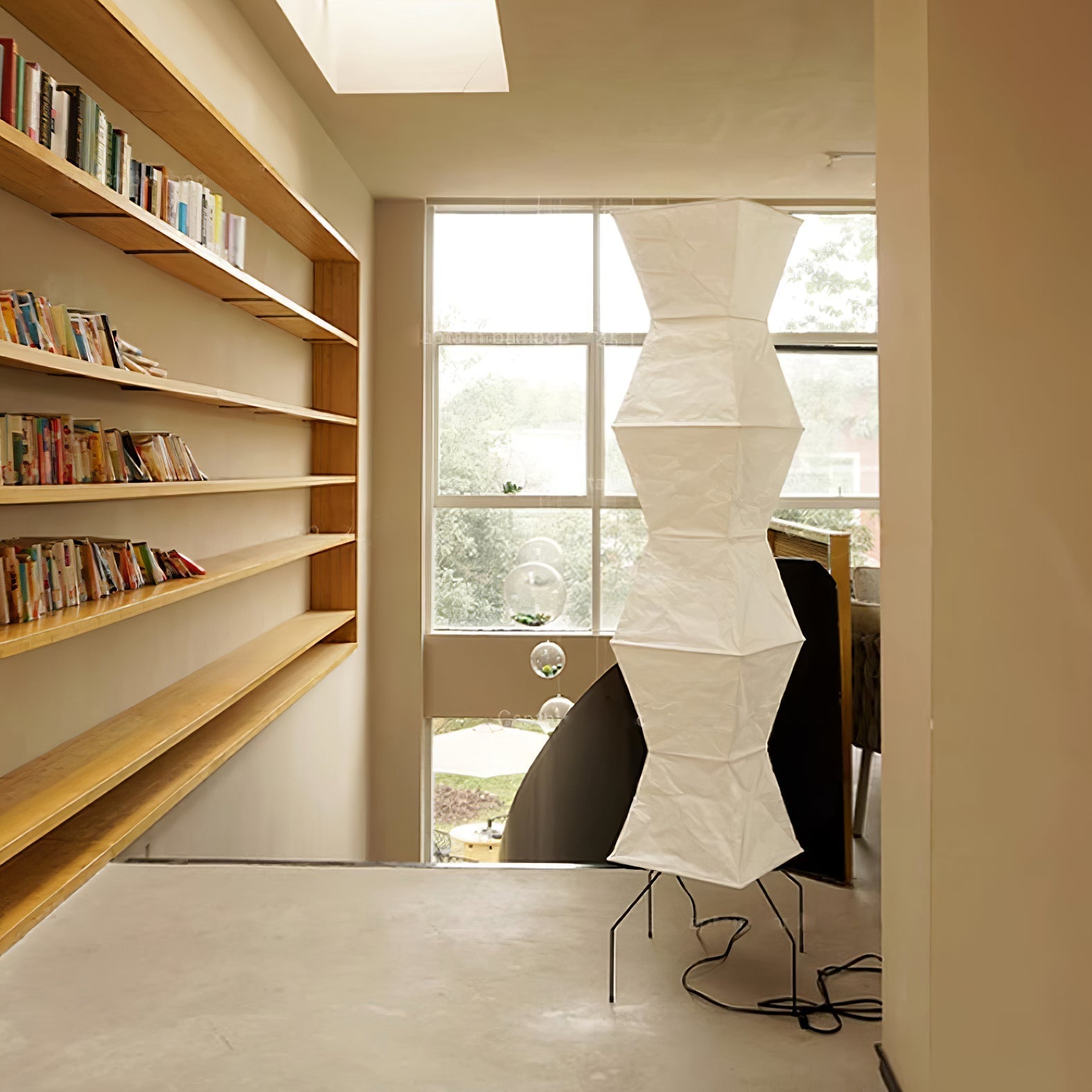 Rice Paper Floor Lamp With Tripod Stand