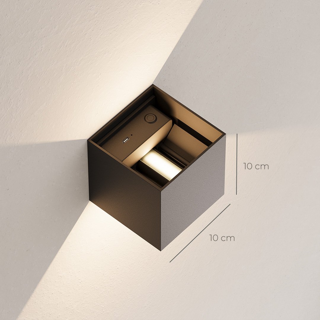 Up Down Cube Wall Light For Indoor Use