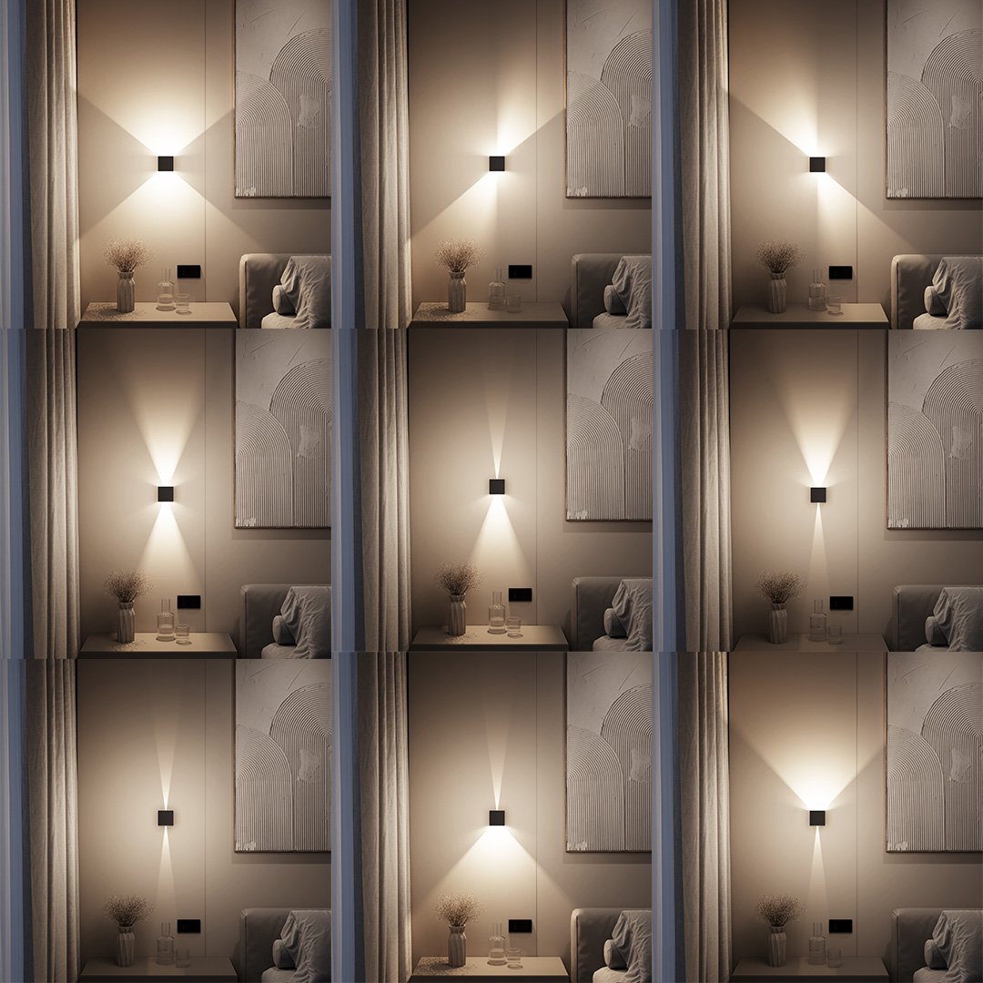 Up Down Cube Wall Light For Indoor Use