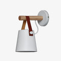 Wood Bar Hanging Shade Wall Light With Strap LED Light