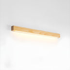Minimalist Linear Wood Wall Light With Soft Downlight