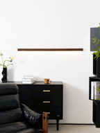 Minimalist Linear Wood Wall Light With Soft Downlight