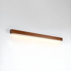 Minimalist Linear Wood Wall Light With Soft Downlight