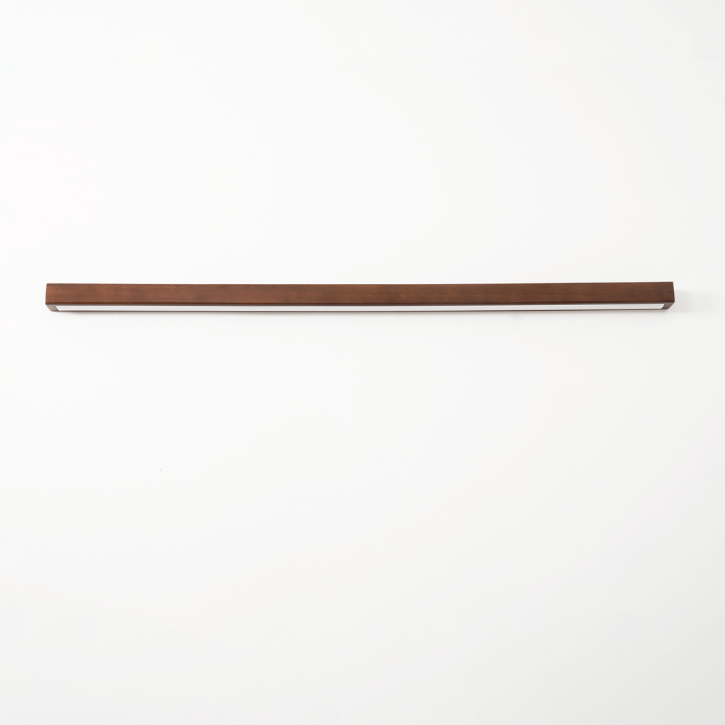 Minimalist Linear Wood Wall Light With Soft Downlight