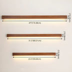 Minimalist Linear Wood Wall Light With Soft Downlight