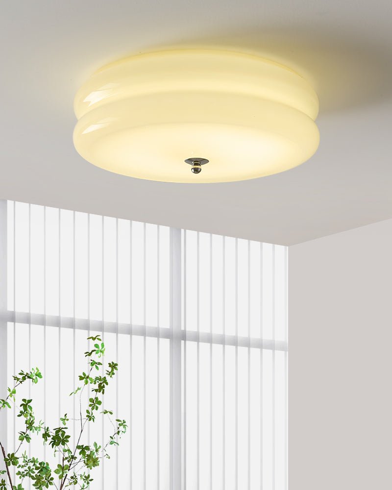 Art Deco Vintage Glass Flush Mount Ceiling Light
