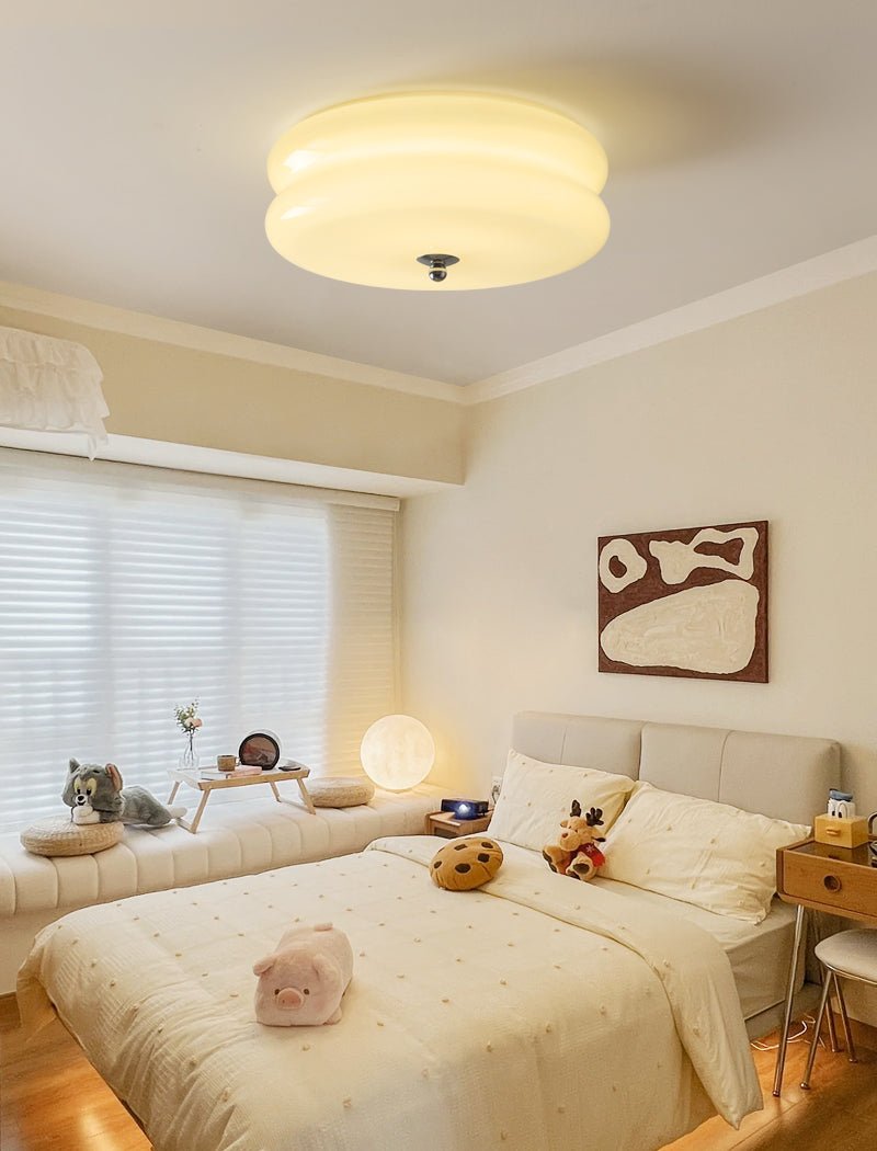 Art Deco Vintage Glass Flush Mount Ceiling Light