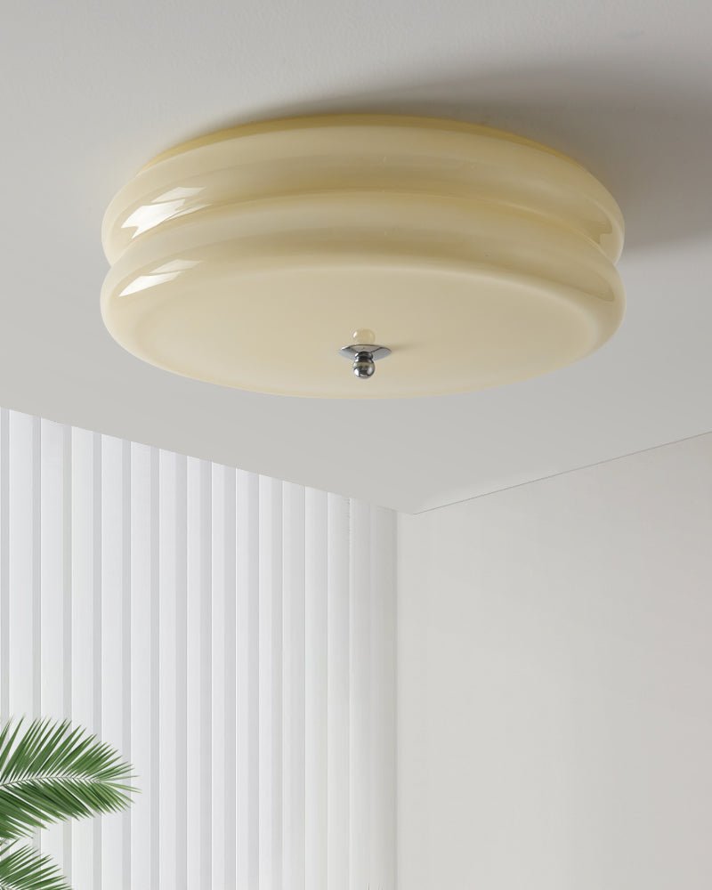 Art Deco Vintage Glass Flush Mount Ceiling Light