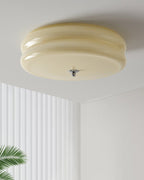 Art Deco Vintage Glass Flush Mount Ceiling Light