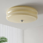 Art Deco Vintage Glass Flush Mount Ceiling Light