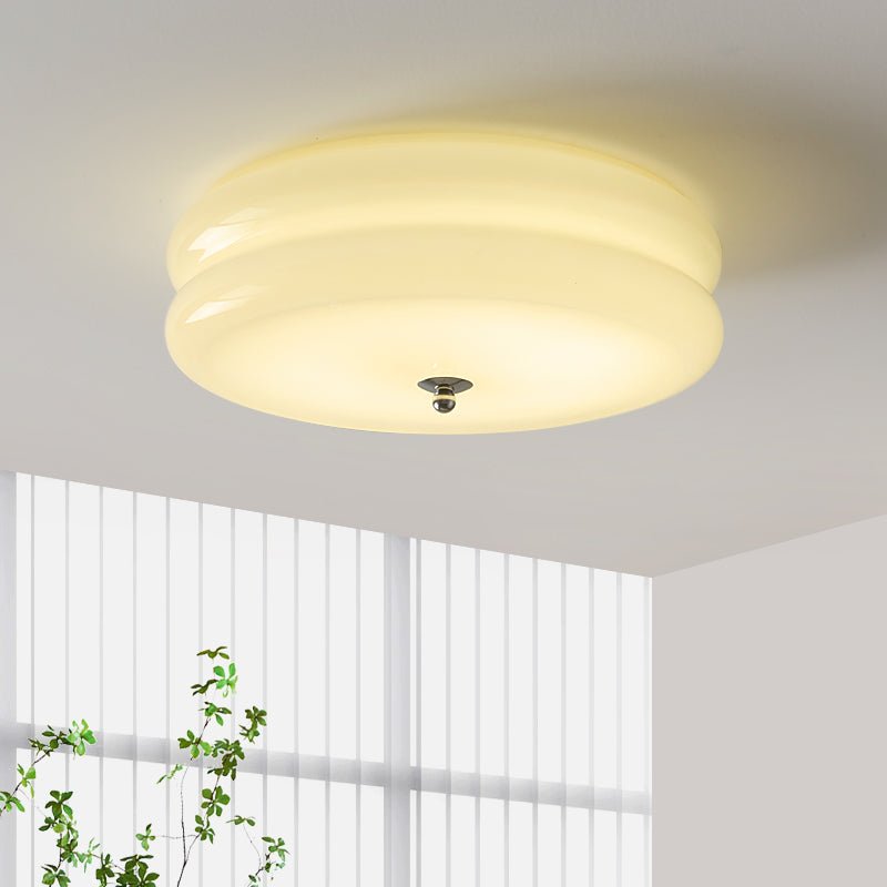 Art Deco Vintage Glass Flush Mount Ceiling Light