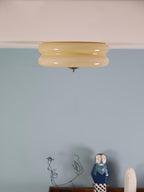 Art Deco Vintage Glass Flush Mount Ceiling Light