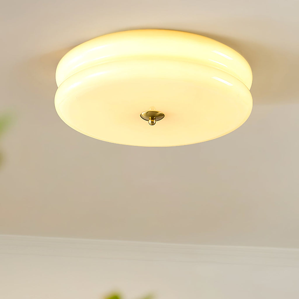 Art Deco Vintage Glass Flush Mount Ceiling Light
