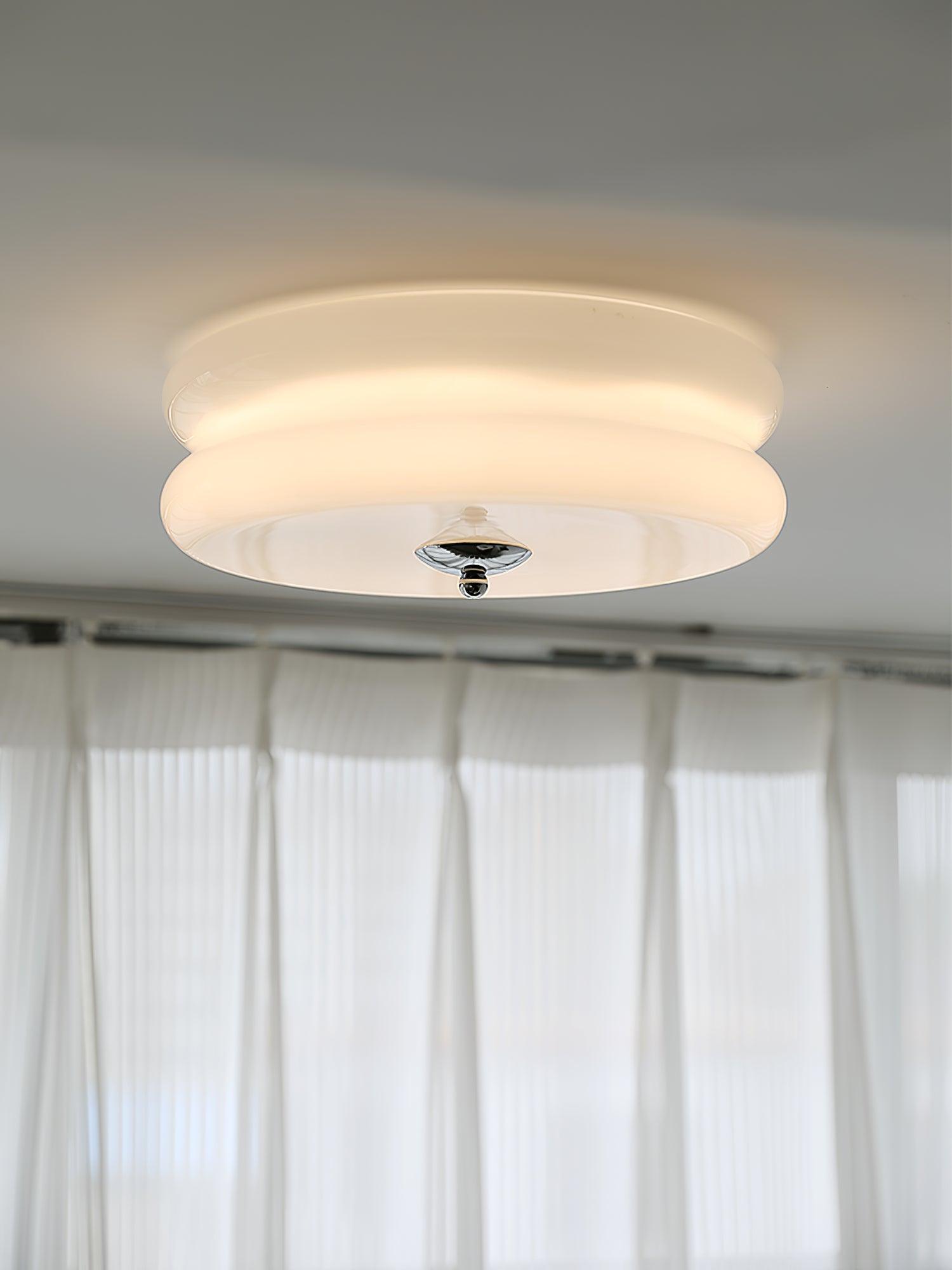 Art Deco Vintage Glass Flush Mount Ceiling Light