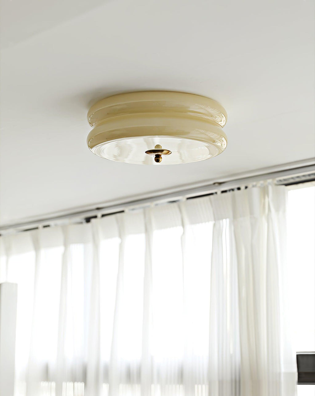 Art Deco Vintage Glass Flush Mount Ceiling Light