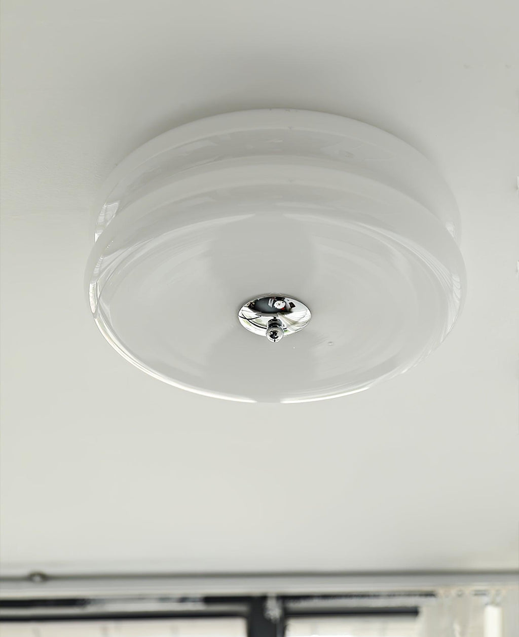 Art Deco Vintage Glass Flush Mount Ceiling Light
