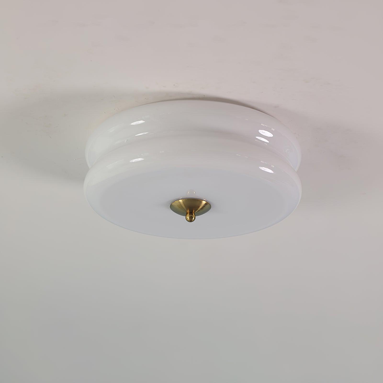 Art Deco Vintage Glass Flush Mount Ceiling Light