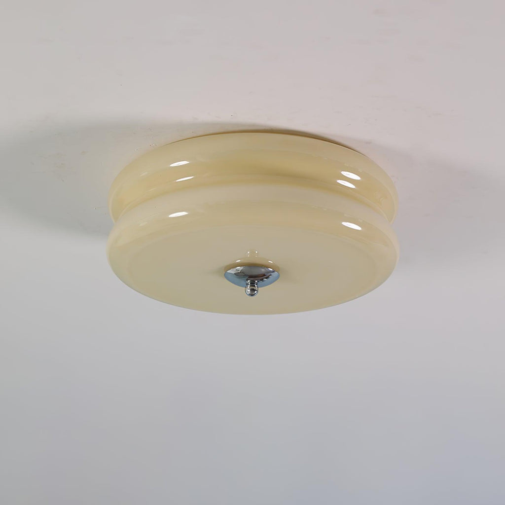 Art Deco Vintage Glass Flush Mount Ceiling Light