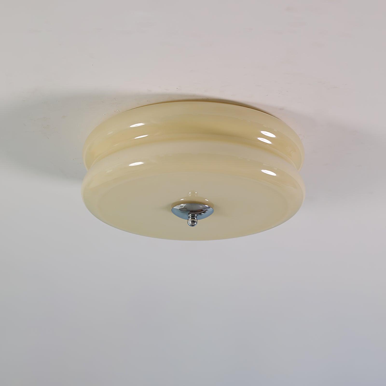 Art Deco Vintage Glass Flush Mount Ceiling Light