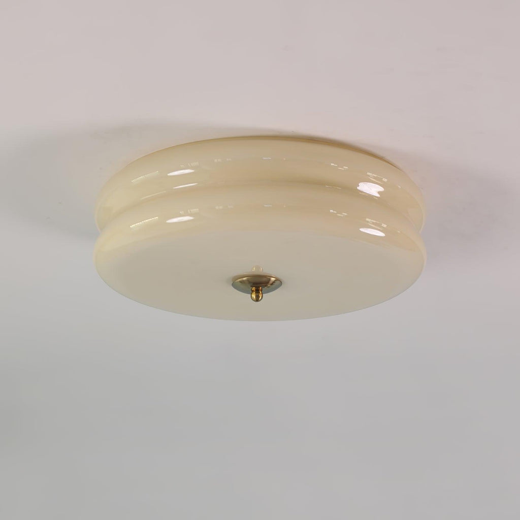 Art Deco Vintage Glass Flush Mount Ceiling Light