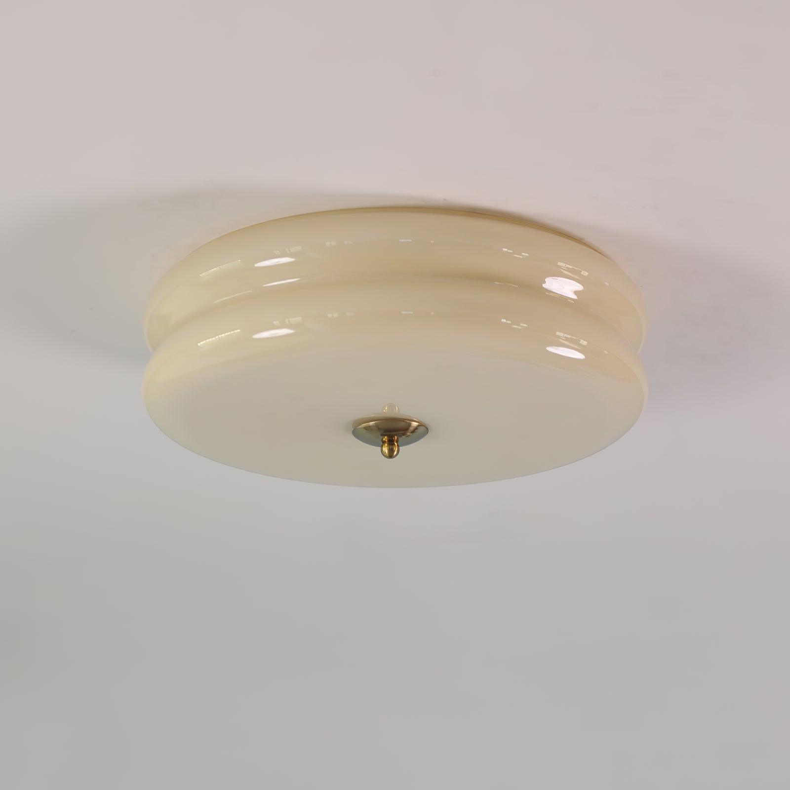 Art Deco Vintage Glass Flush Mount Ceiling Light
