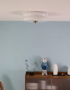 Art Deco Vintage Glass Flush Mount Ceiling Light