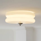 Art Deco Vintage Glass Flush Mount Ceiling Light