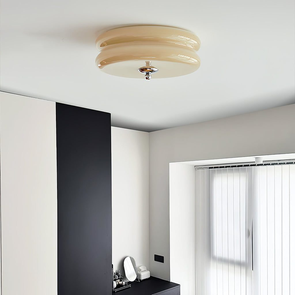 Art Deco Vintage Glass Flush Mount Ceiling Light