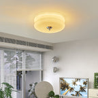 Art Deco Vintage Glass Flush Mount Ceiling Light