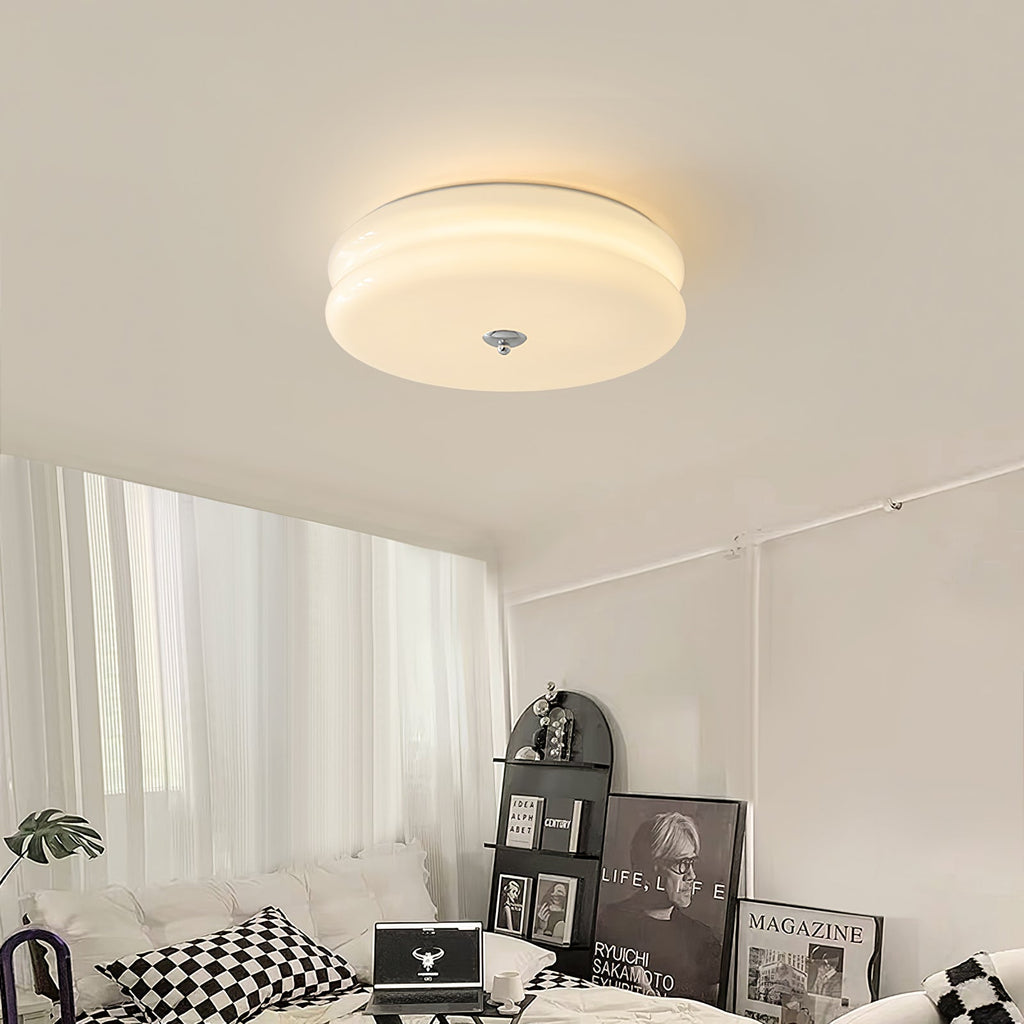 Art Deco Vintage Glass Flush Mount Ceiling Light