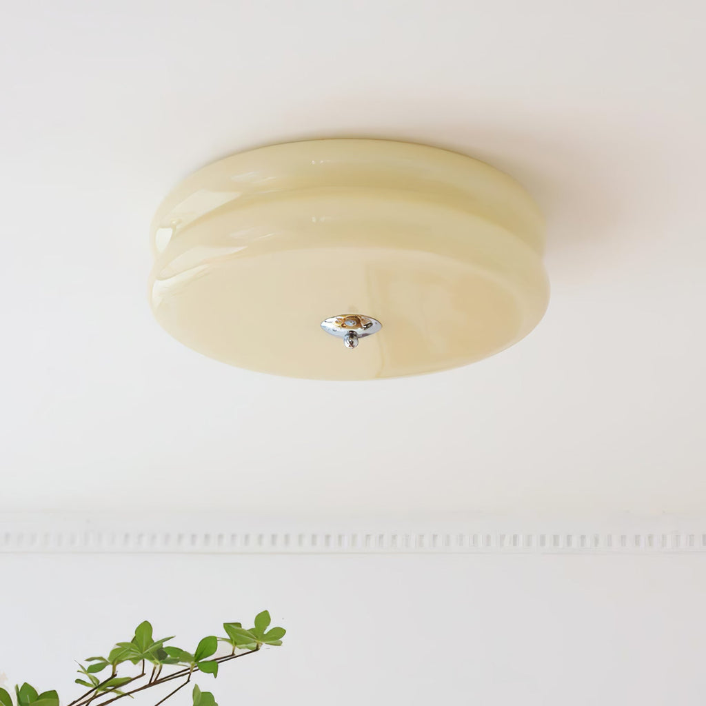 Art Deco Vintage Glass Flush Mount Ceiling Light