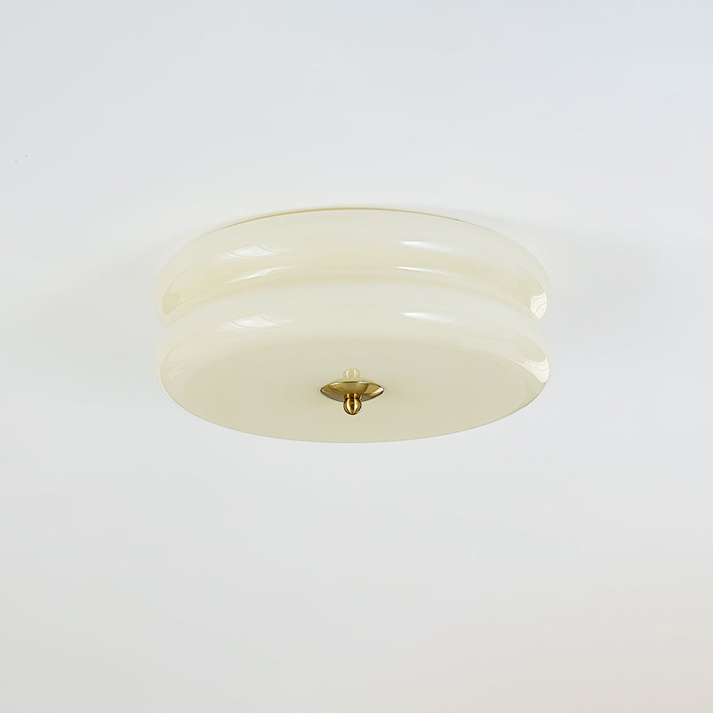 Art Deco Vintage Glass Flush Mount Ceiling Light