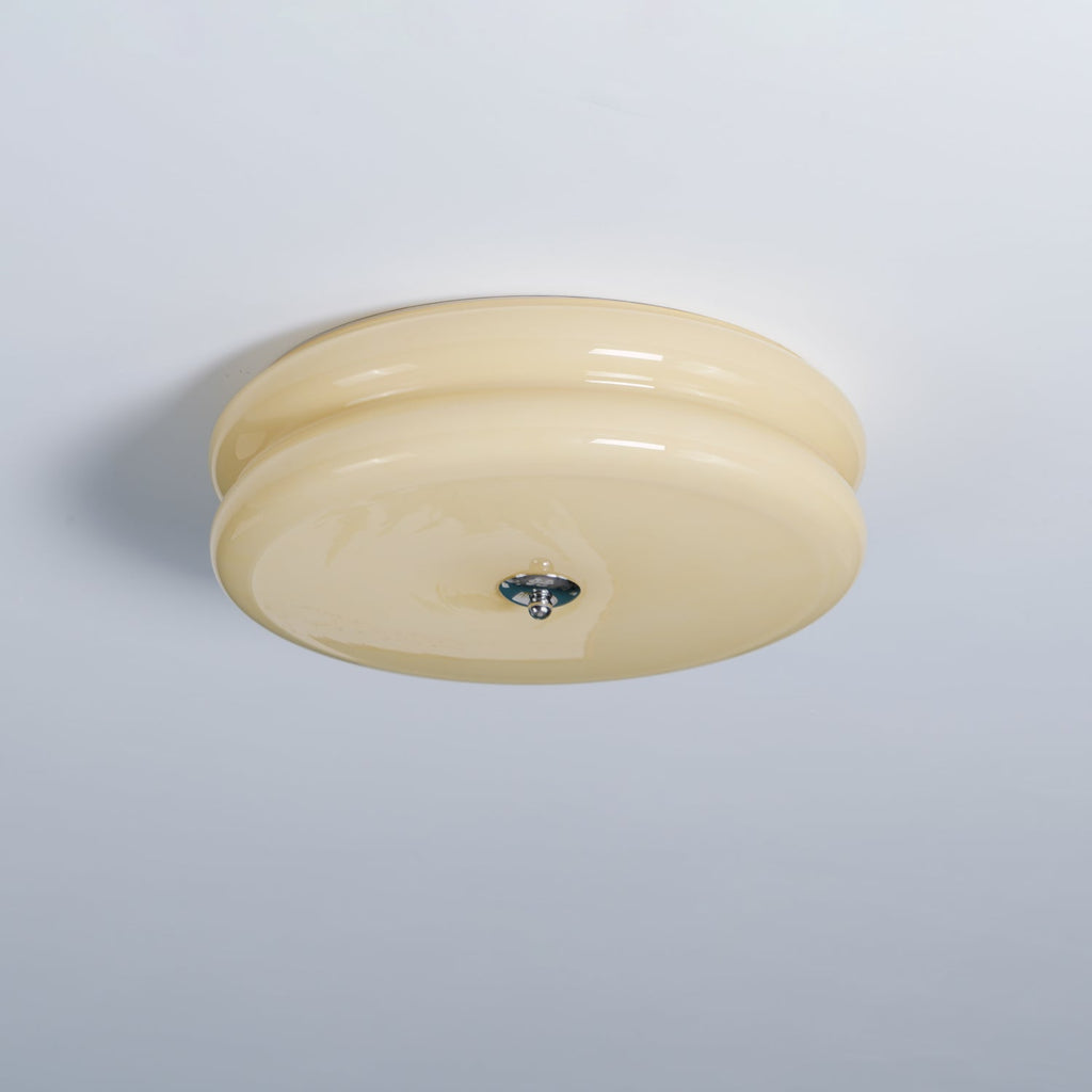 Art Deco Vintage Glass Flush Mount Ceiling Light