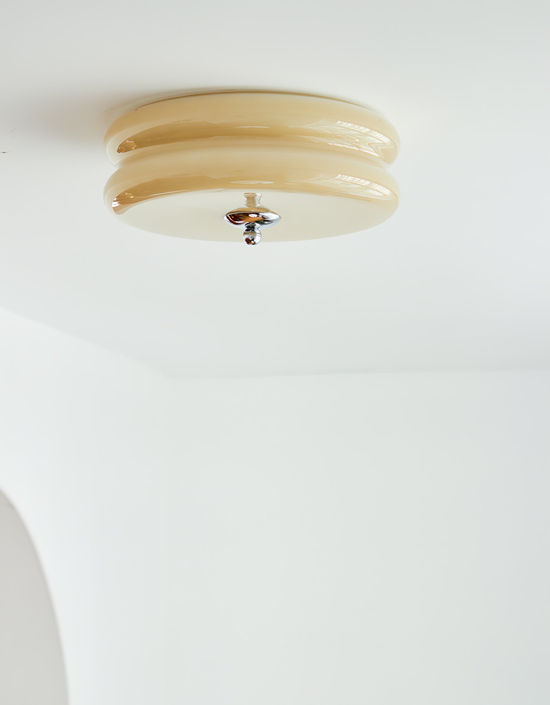 Art Deco Vintage Glass Flush Mount Ceiling Light