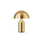 Mushroom Dome Metal Table Lamp With Sculptural Base