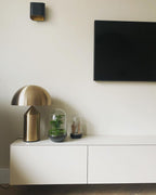 Mushroom Dome Metal Table Lamp With Sculptural Base