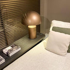 Mushroom Dome Metal Table Lamp With Sculptural Base