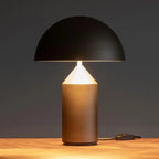 Mushroom Dome Metal Table Lamp With Sculptural Base