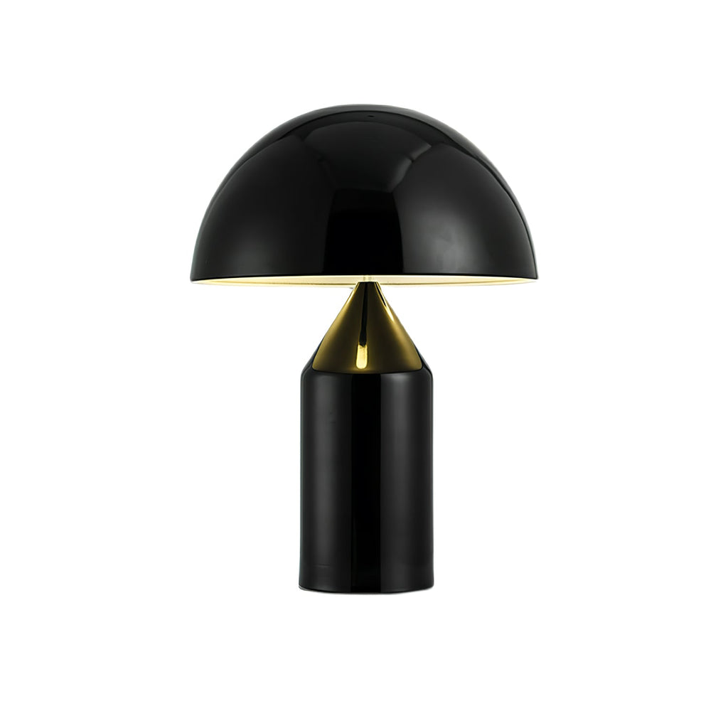 Mushroom Dome Metal Table Lamp With Sculptural Base