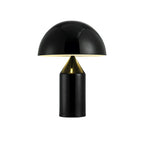 Mushroom Dome Metal Table Lamp With Sculptural Base