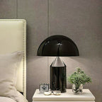 Mushroom Dome Metal Table Lamp With Sculptural Base