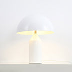 Mushroom Dome Metal Table Lamp With Sculptural Base